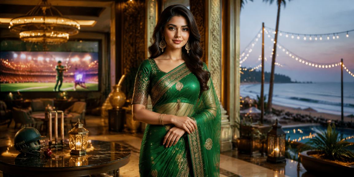 কক্সবাজারে শাড়ি পরিহিত নারী q77 প্ল্যাটফর্মে দায়িত্বশীলভাবে ক্রিকেট বেটিং উপভোগ করছেন
